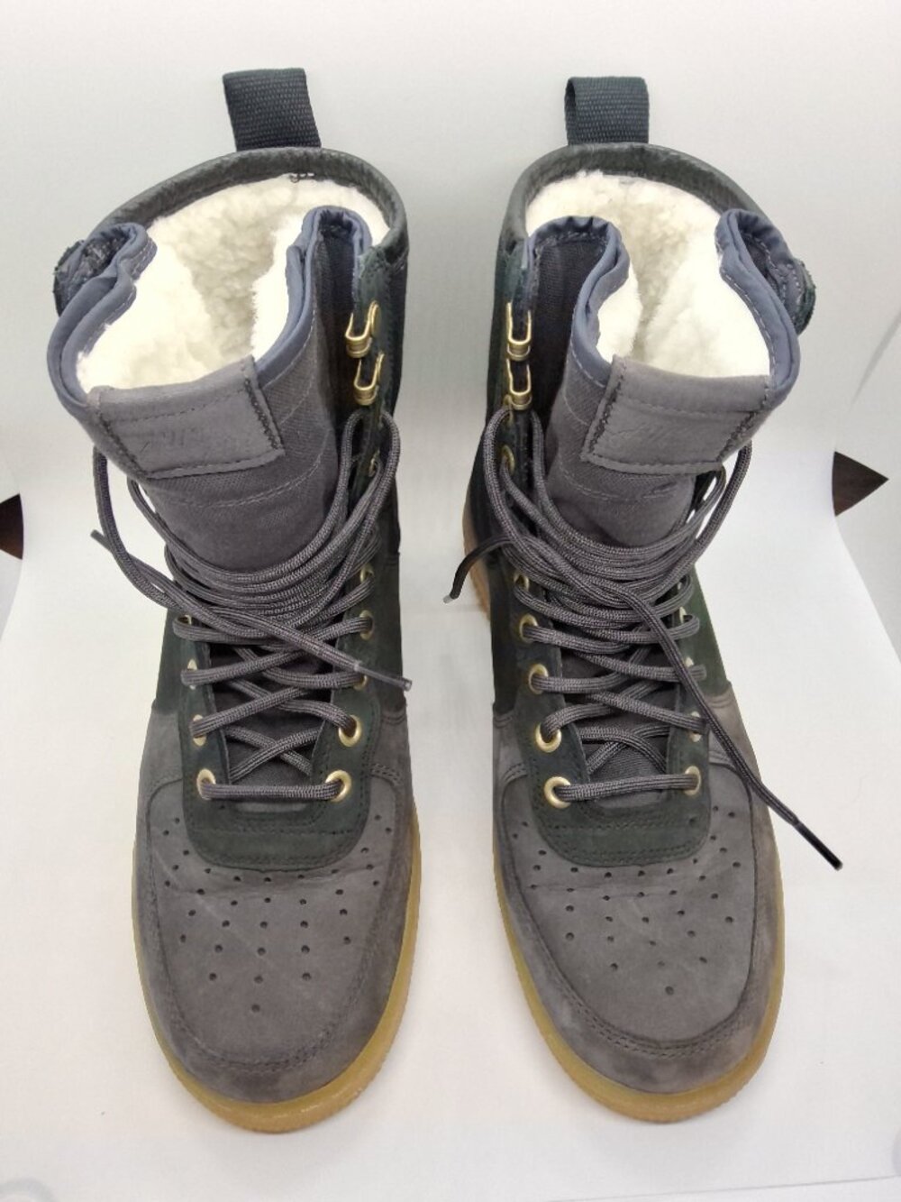 AF1 Nike SF Trainers Sneakers High Air Force Sherpa Size 8.5 Never Worn. No Box - Picture 6 of 16